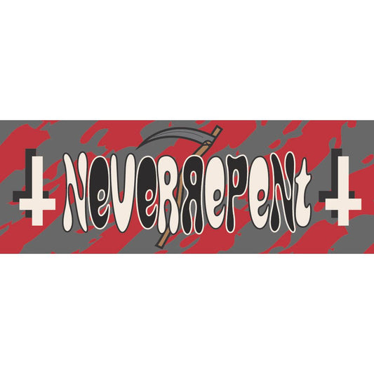 'Red Tigerstripe' Script SticKer