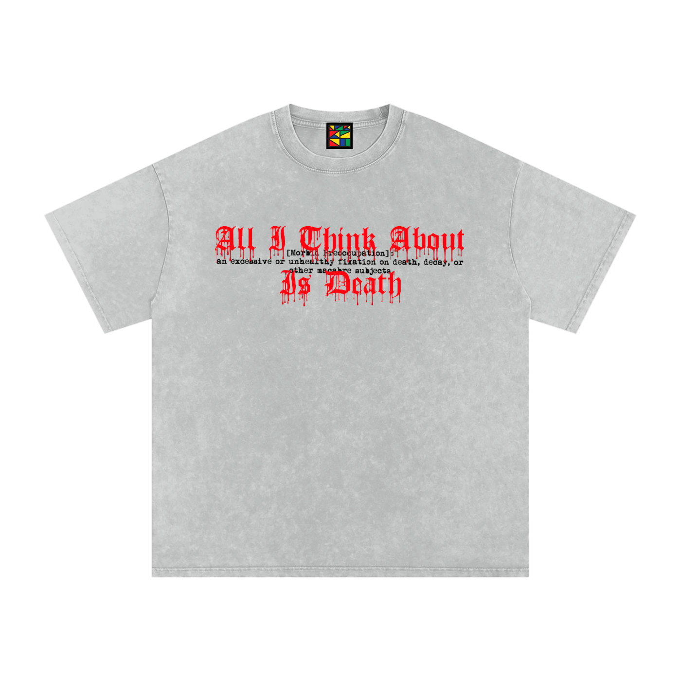 Oversized Snow-Washed Tee - 'A.I.T.A.I.D.'