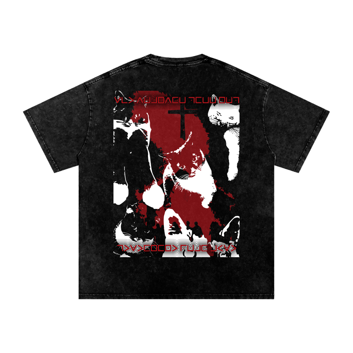 Oversized Snow-Washed Tee- 'Council'