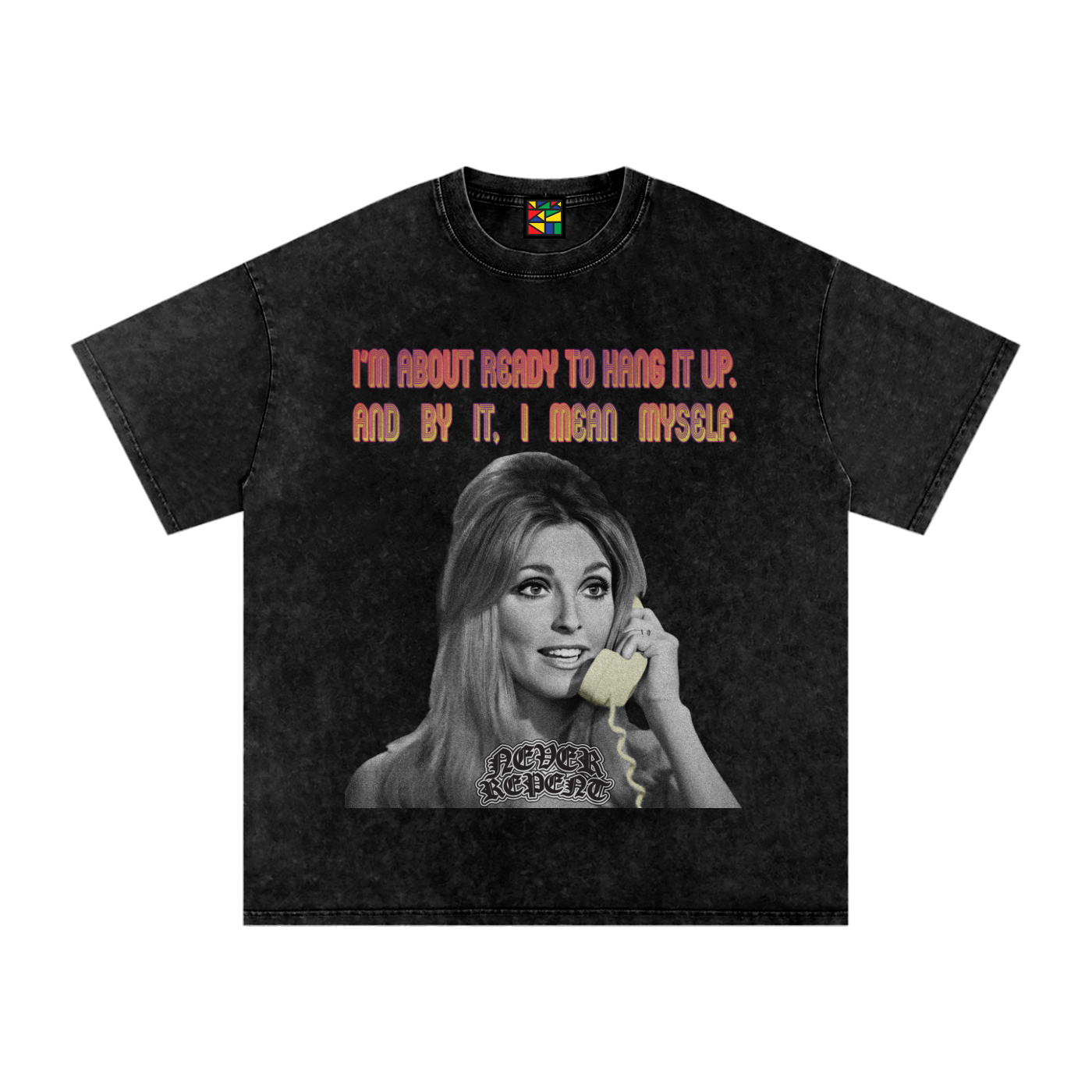 'Hang It Up' Snow Washed Oversized Streetwear Tee