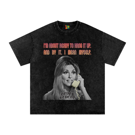 'Hang It Up' Snow Washed Oversized Streetwear Tee