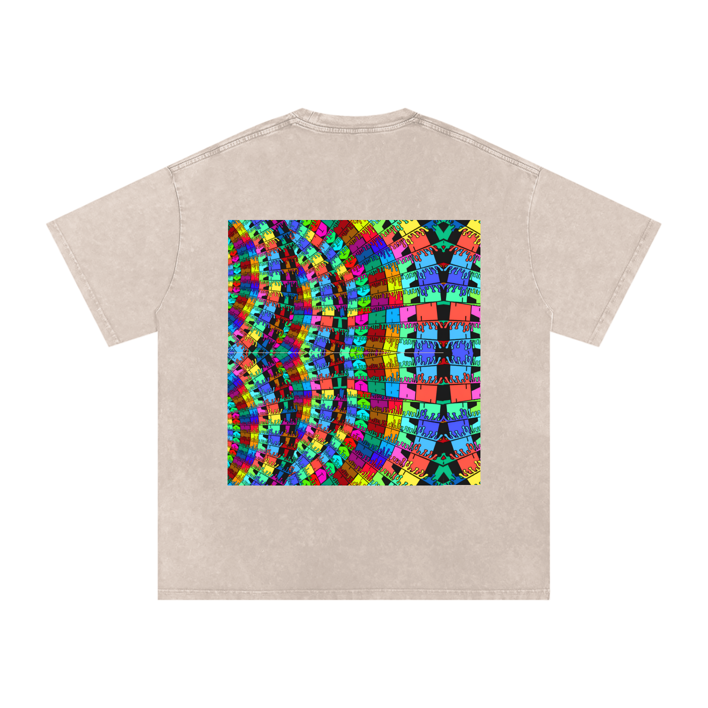 Oversized Snow-Washed Tee - 'Graffiti'