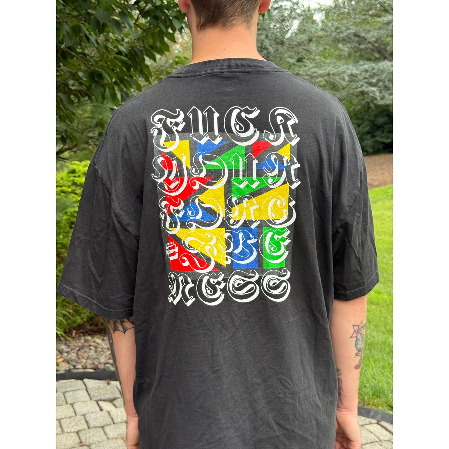 Oversized Faded Tee- "F.Y.F."