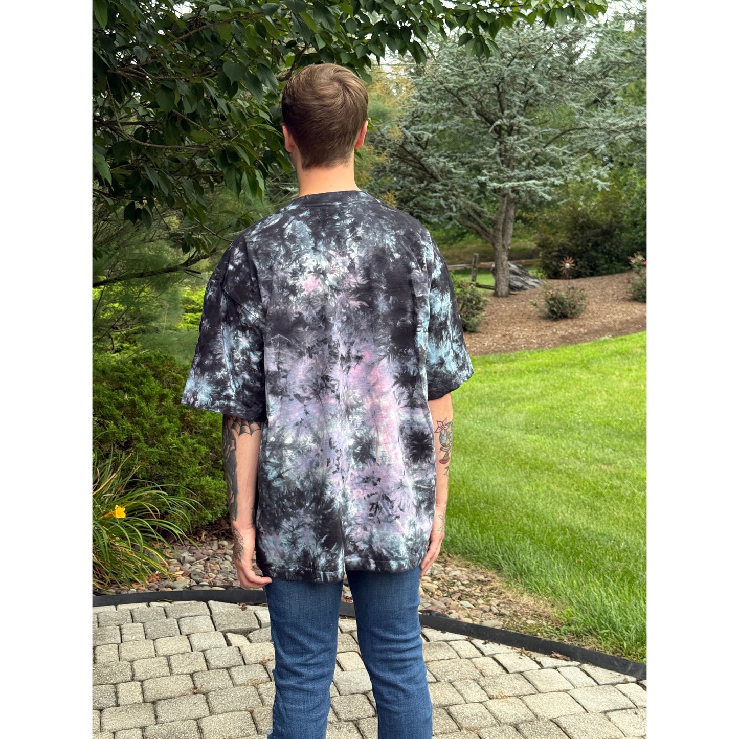Oversized Tie-Dye Tee- "Fish Bones"