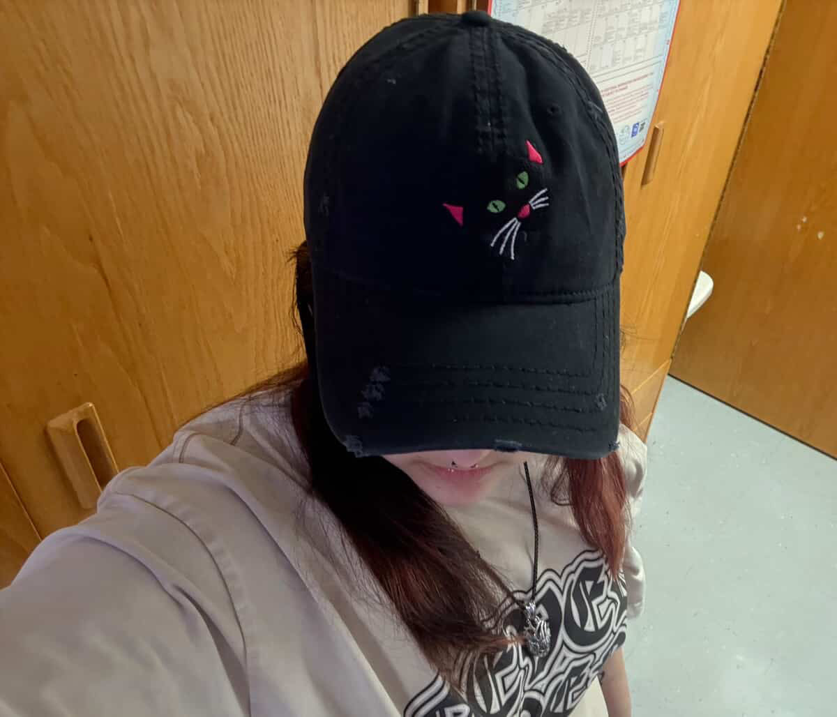 Distressed Dad Hat- 'Cat Bomber'