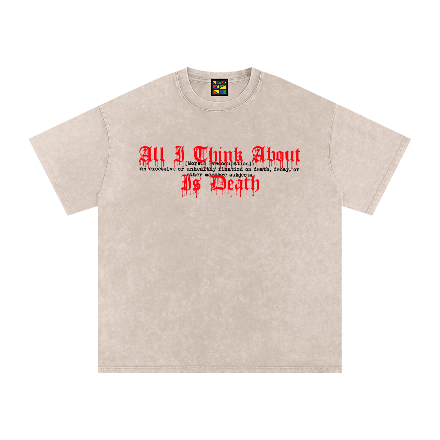 Oversized Snow-Washed Tee - 'A.I.T.A.I.D.'