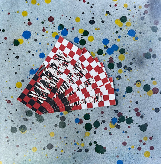 'Red ChecKerboard' Script SticKer
