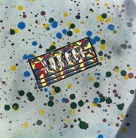 'Stained Glass" Script SticKer