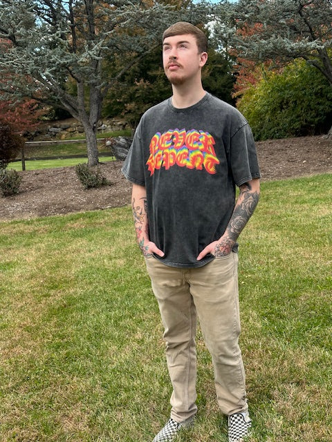 Oversized Snow-Washed Tee - 'Transcendence'