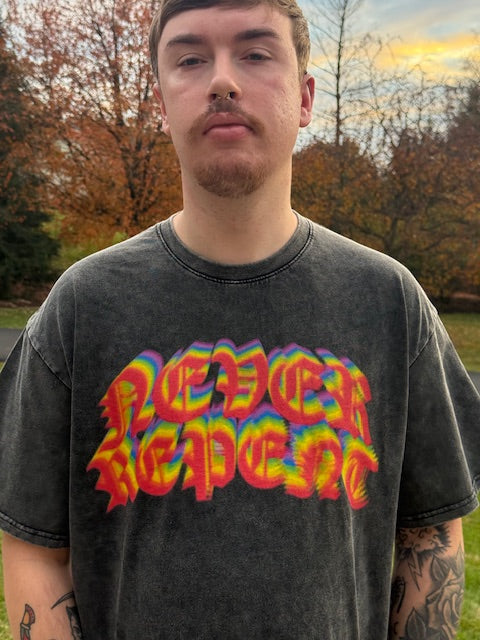 Oversized Snow-Washed Tee - 'Transcendence'